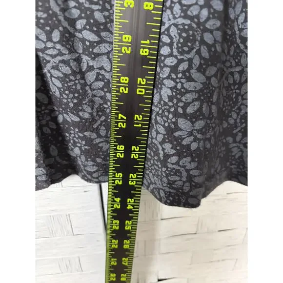 Fresh produce womens cardigan jersey knit grey black eclectic grandma feminine  - Picture 7 of 9